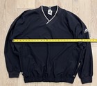Adidas Men   s Climashell Windbreaker Pullover Golf  Size Medium  Navy Zip Pockets
