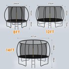 8ft 12ft 14ft Trampoline Outdoor With Safety Net And Ladder