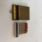 Vintage Match Book Holder Brass Case - Match Striker Shows Through For Lighting