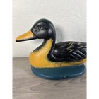 Vintage Cast Iron Duck Door Stop 12    Hand Painted Rustic Farmhouse Decor