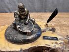 Vintage Pen Holder Alaska Souvenir Whitehorse Yukon Gold Panning Antique Rare