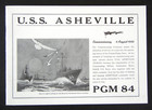 Vtg 1966 Vietnam Uss Asheville Pgm-84 Patrol Motor Gunboat Commissioning Booklet