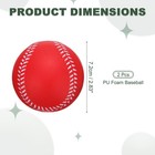 2 Pack Soft Sponge Foam Baseballs  Pu Solid Baseball  Red