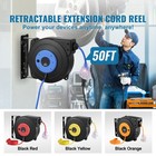 Retractable Extension Cord Reel Power Cord Reel 50ft 14awg 3c Sjtow