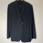 Jack Victor Men   s 2 Piece Suit Size 42r Gray Striped Pants Size 36wx32l