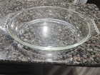 Vintage Pyrex Oval 3qt Roaster Casserole Clear Glass Baking Dish Handles 088 B17
