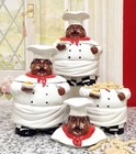Happy Chef Collection By Ack  3pc Canister Set  Happy Chef
