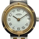Hermes Clipper Quartz Watch Swiss White Dial 24mm From Japan 190 6285395