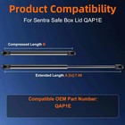 7 5in Gas Strut Shock Lift Support For Sentry Safe Box Lid With Model Qap1be Qap