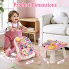      3 In 1 Baby Walker Activity Center Girl Sit To Stand Learning Walk Toy