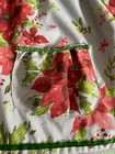 Handmade Poinsettia Waist Apron Made From Vintage Textiles     Retro Holiday