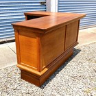 Antique Quarter Sawn Oak L Shaped General Store Counter Bar 1920s
