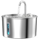 Stainless Steel Cat Water Fountain 3 2l Pet Drinking Fountain Dispenser For Cats
