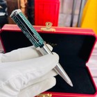 New Cartier Santos Green Silver Ballpoint Pen Limited Edition Boxed Gift