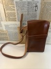 Vintage Brown Leather Camera Case With Adjustable Strap
