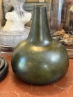 Original Antique 1600s Dutch  onion -style Blown Glass Rum Bottle From Shipwreck