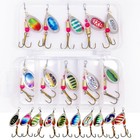 30 Pcs Fishing Lures Metal Spinner Baits Bass Tackle Crankbait Trout Spoon Trout