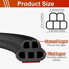52 5 Ft Car Door Seal Strip Universal Self Adhesive Automotive Weather Stripping