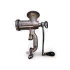 Vintage Enterprise  10 Tinned Manual Meat Chopper Wood Handle Exellent Condition