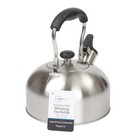  1 8-liter Whistle Tea Kettle  Induction Compatible  Stainless Steel  Silver