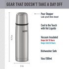 Thermos Vacuum Insulated 16 Ounce Compact Stainless Steel Beverage Bottle