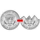 Folding Quarter In Bottle Plus Bite Out Half Quality Magic Coin Tricks 