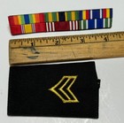 Vtg Antique Us Military Pin   Patch Mix Lot Bar Eagle 1982 V-21 Army Letter Rare