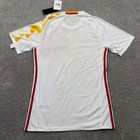Adidas Spain Soccer Jersey White red Geometric Pattern Men s Size S Nwt