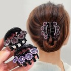 Vintage Rhinestone Flower Hair Claws Women Fashion Crystal Hairpins Clamps C-yg