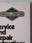 Briggs   Stratton Service And Repair Instructions Manual 270962  Published 10 75