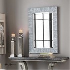 Uttermost 14551 Belaya 38 X 28 Inch Gray Wood Wall Mirror