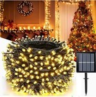 100-200led Solar String Light Outdoor Garden Waterproof Party Wedding Fairy Lamp