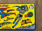 Vintage Japanese Superman Batman Supergirl Sticker Sheet Retro Japan