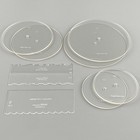 Cakesafe Essential Cake Decorating Acrylic Disk Kit - 3 Sets - Round 6 5 8 5