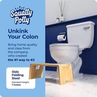 Squatty Potty Oslo Folding Bamboo Toilet Stool     7 Inches  Collapsible Bathroo