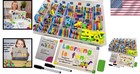 Pc Magnetic Alphabet Letters Numbers Shapes Set Double-sided Whiteboard