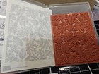 Stampin Up  Etched Autumn Stamp Set Falling Leaves Background Oak Maple