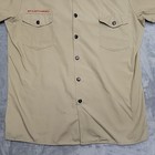 Vintage Boy Scouts Of America Shirt Mens L Khaki Bsa Montana Uniform Made In Usa