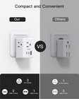 2 Pack European Travel Plug Adapter  International Power Plug Adapter With 3 Ou