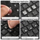 2pcs Korean Keyboard Letter Stickers For Laptop Computer Pc Desktop