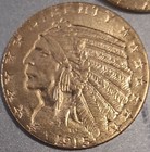 1912 - 1916 Indian Head eagle Dollar 1 2 Rounds  5 Gold Plated Us Copy Coin