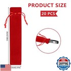 Bekecidi 20 Pieces Velvet Pen Pouch Drawstring Pen Pouch Pen Gift Bags Single