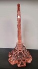 Art Deco Czech Perfume Bottle Pink Glass Czechoslovakia Scent Bottle Rose