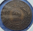 Coins 07-55 1919 New Foundland - One Cent