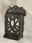 Vintage Victorian Style Wall-mounted Cast Iron Match Holder  match Safe 