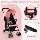 Foldable Lightweight Baby Stroller Kids Travel Pushchair 5-point Safety System