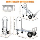 Aluminum 3in1 Folding Hand Truck Dolly 770 Lbs Cart Wheels 46 5x20x40 6  Moving