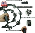 Half Moon Musical Tambourine Double Row Metal Jingles Hand Held Percuss