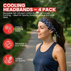 Iconikal 4-pack Cooling Gel Bandana Head Band  38-inch  Red And Blue Paisley 