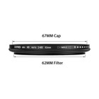 62mm Optical Glass Ultra Slim Fader Nd Neutral Density Variable Nd2-nd400 Len   